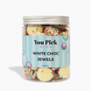 White Choc Jewels - 500ml Jar
