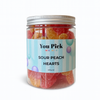 Sour Peach Hearts - 500ml Jar